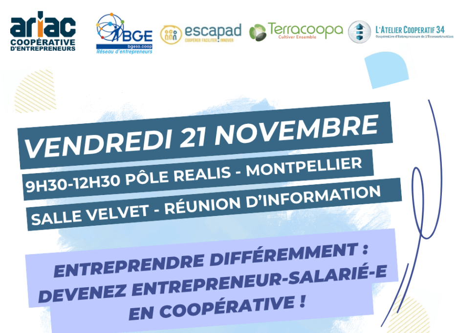 Réunion Coopératives d'Activité et d'emploi de l'Hérault à Montpellier