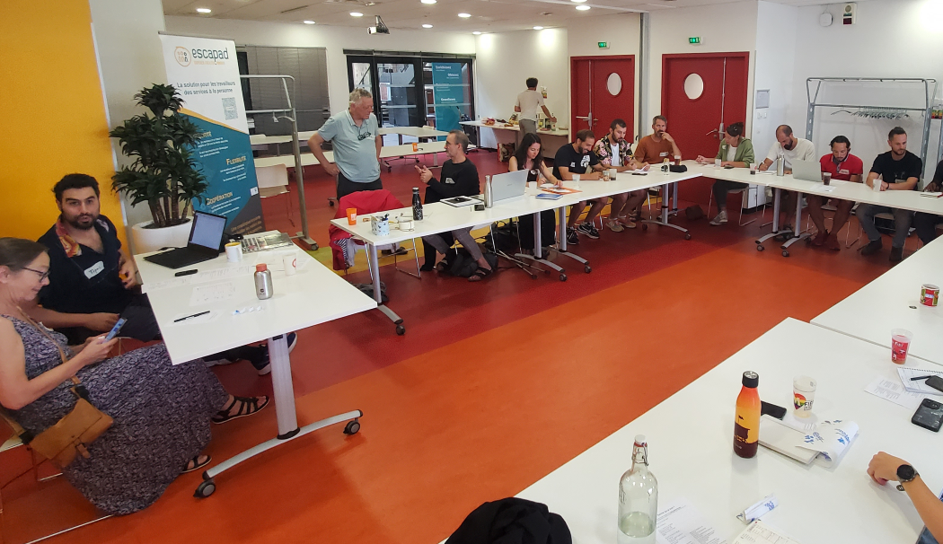 Alix Margado à l'AG de la coopérative d'entrepreneurs ESCAPAD à Montpelier